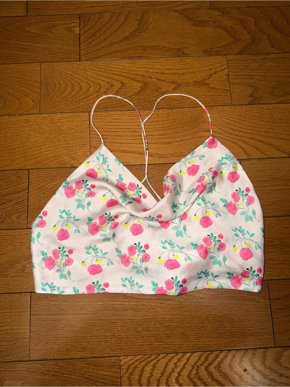 Zara Floral Crop Top Size XS